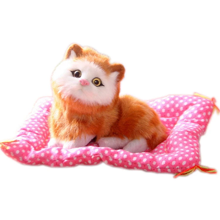 Настоящие волосы Электронные Домашние животные кошки куклы симуляция животное