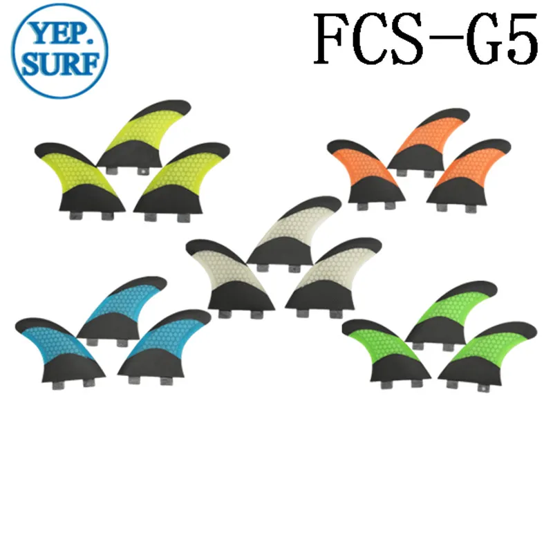 Prachas de Surf FCS G5 плавники 5 цветов Стекловолоконный плавник с Сотами в
