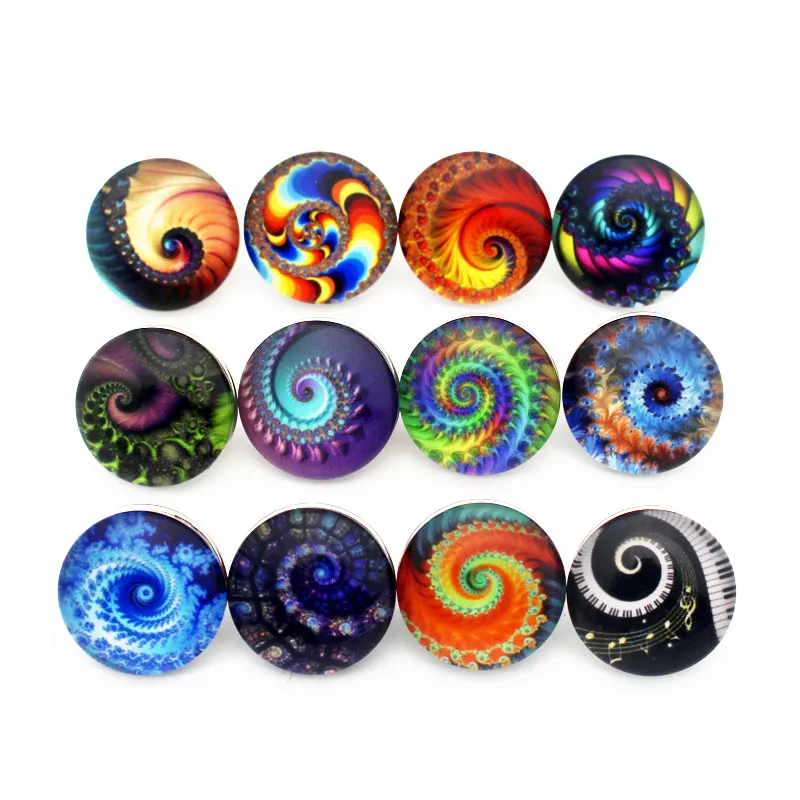 Wholesale 12pcs/lot Grid stripe spot Glass Snap Buttons Charms Fit Ginger Bracele &amp Bangles snap Jewelry | Украшения и