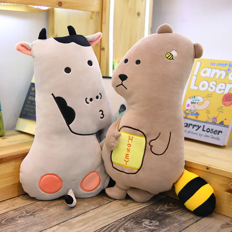 Мягкие плюшевые игрушки милые мягкие куклы с животными Kawaii корова плюшевый мишка