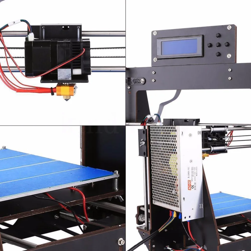 3D принтер Prusa i3 Reprap MK8 DIY MK2A с тепловым ЖК дисплеем|prusa diy 3d|diy 3d printerprusa |