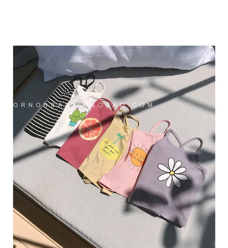 Жилет для девочек летнее платье из чистого хлопка блузка маленьких детская