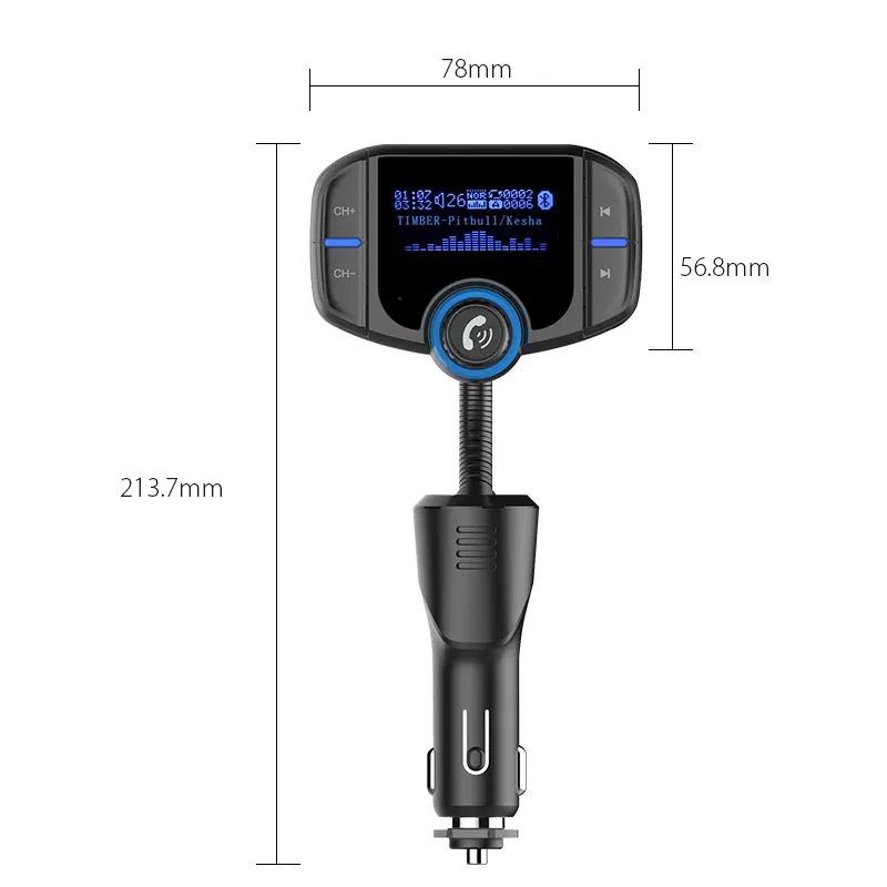 Автомобильный FM передатчик VANJEW BT70 Bluetooth 2 USB порта|FM-трансмиттеры| |