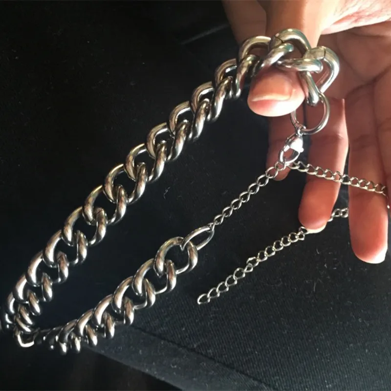 2018 готическое массивное ожерелье-чокер из нержавеющей стали ожерелье в стиле
