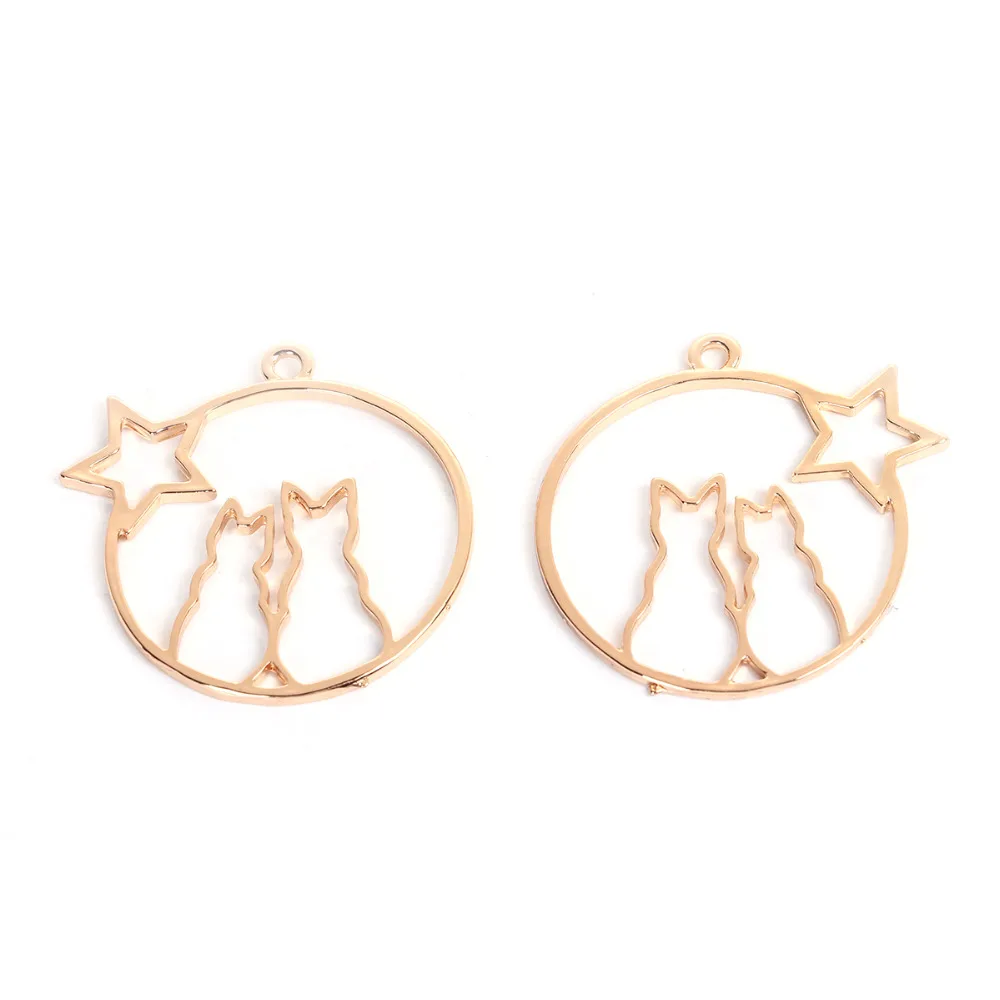 Doreen Box золотого цвета на основе цинка сплав с открытой спиной ободок подвески для