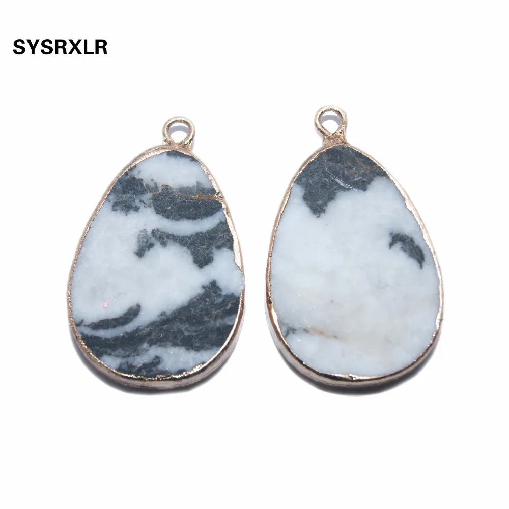 Оптовая продажа 1 шт. 3 формы натуральный черный и белый цвет подвеска с золотым