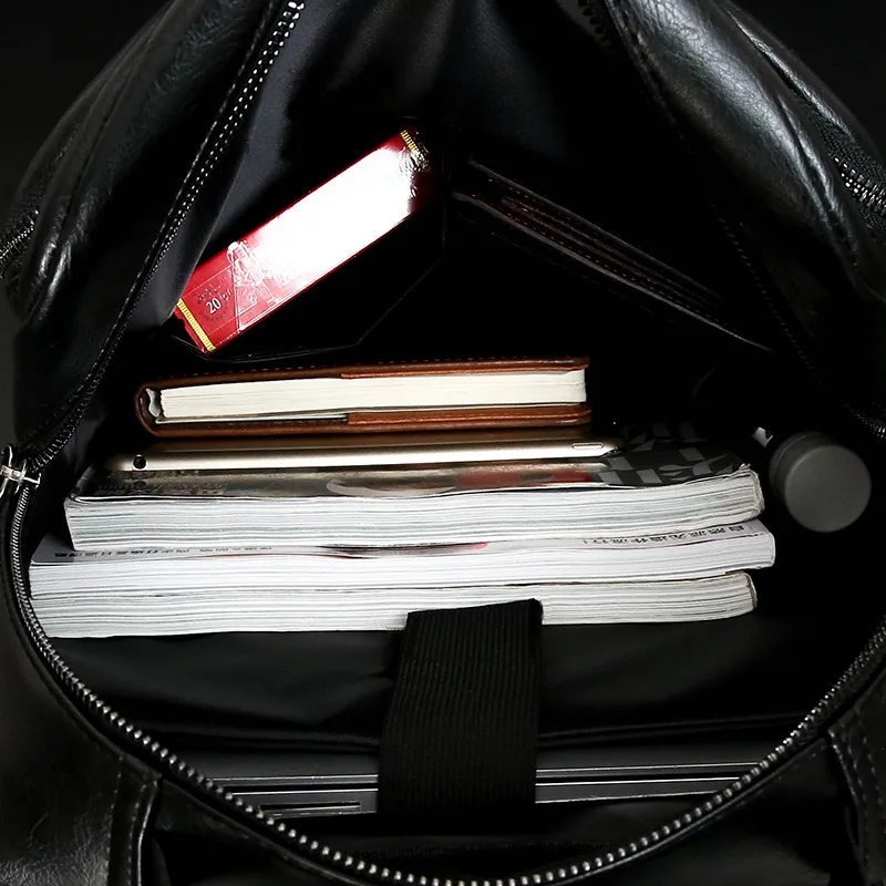 Рюкзак мужской из искусственной кожи вместительный для ноутбука|school bags for