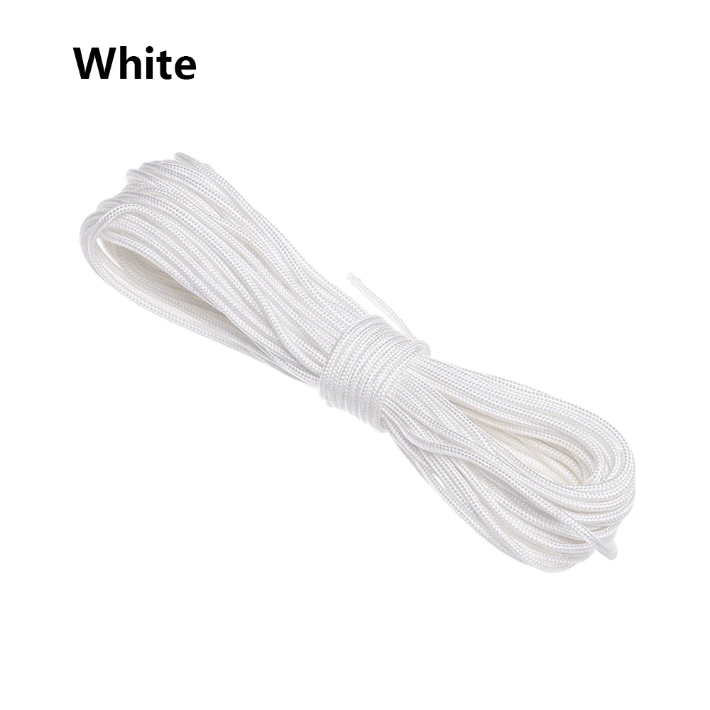 white 10 Цвета Паракорд 550 веревка 5/10/20 м Длина парашютный шнур верёвки для палатки набор для выживания для Пеший Туризм Кемпинг Диаметр 3 мм - Цвет: white