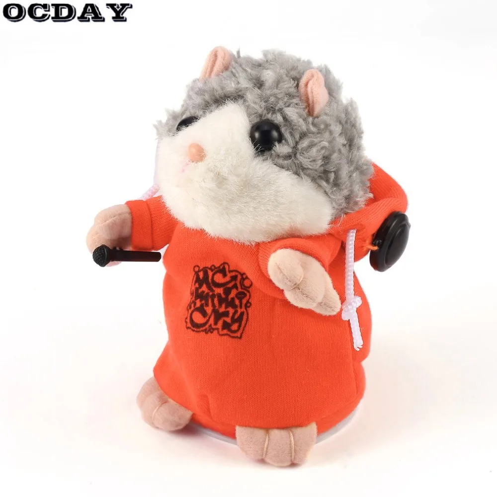 Горячее предложение! Распродажа! OCDAY говорящий хомяк, мышь, плюшевая игрушка для питомца, милая говорящая звуковая запись, хомяк, рождественский подарок, игрушки для детей