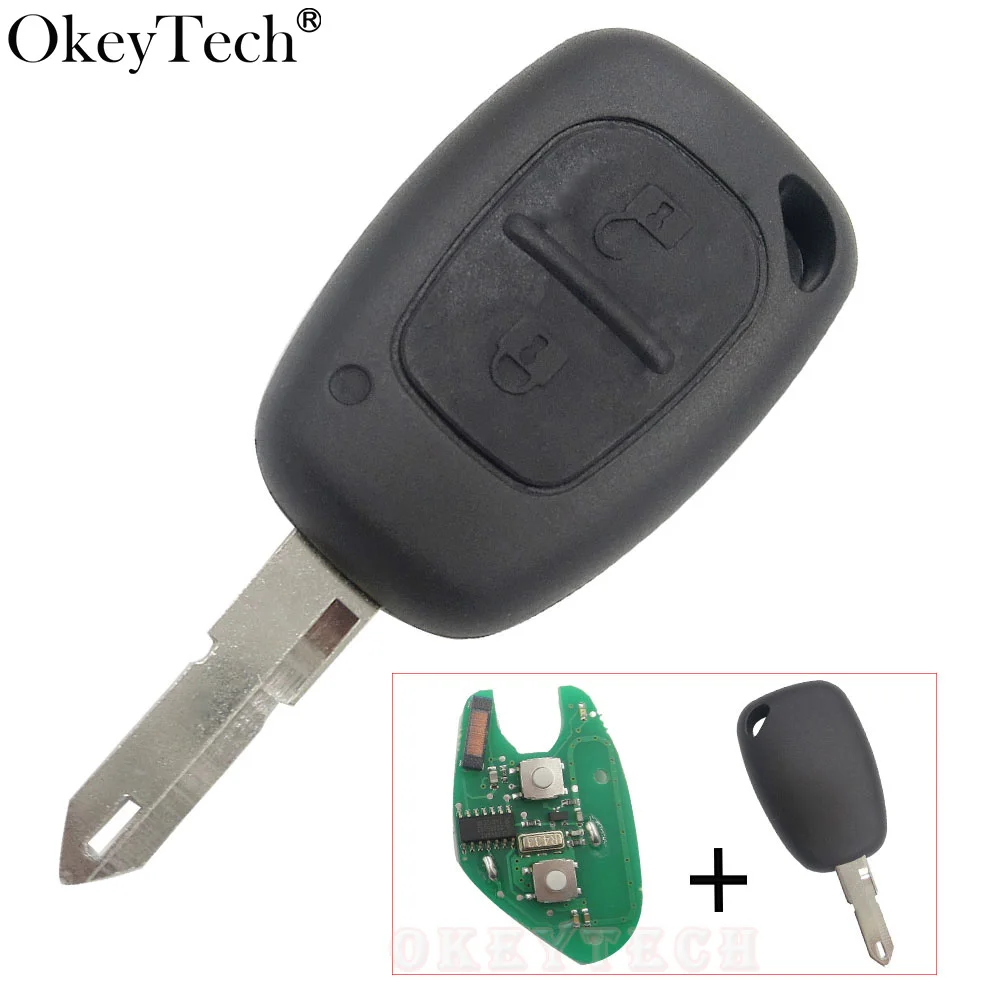 Okeytech 2 кнопки 2015 Новый 206 дистанционный ключ для Renault Vauxhall Traffic Master Vivaro Movano Kangoo ID46