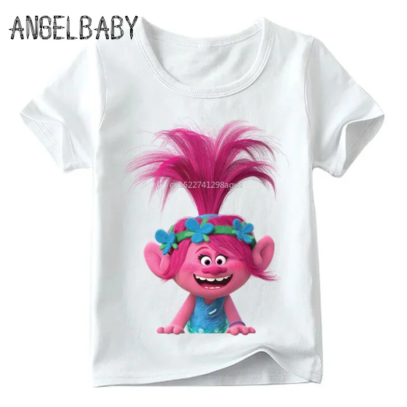 Забавная футболка с рисунком троллей для маленьких мальчиков и девочек летние