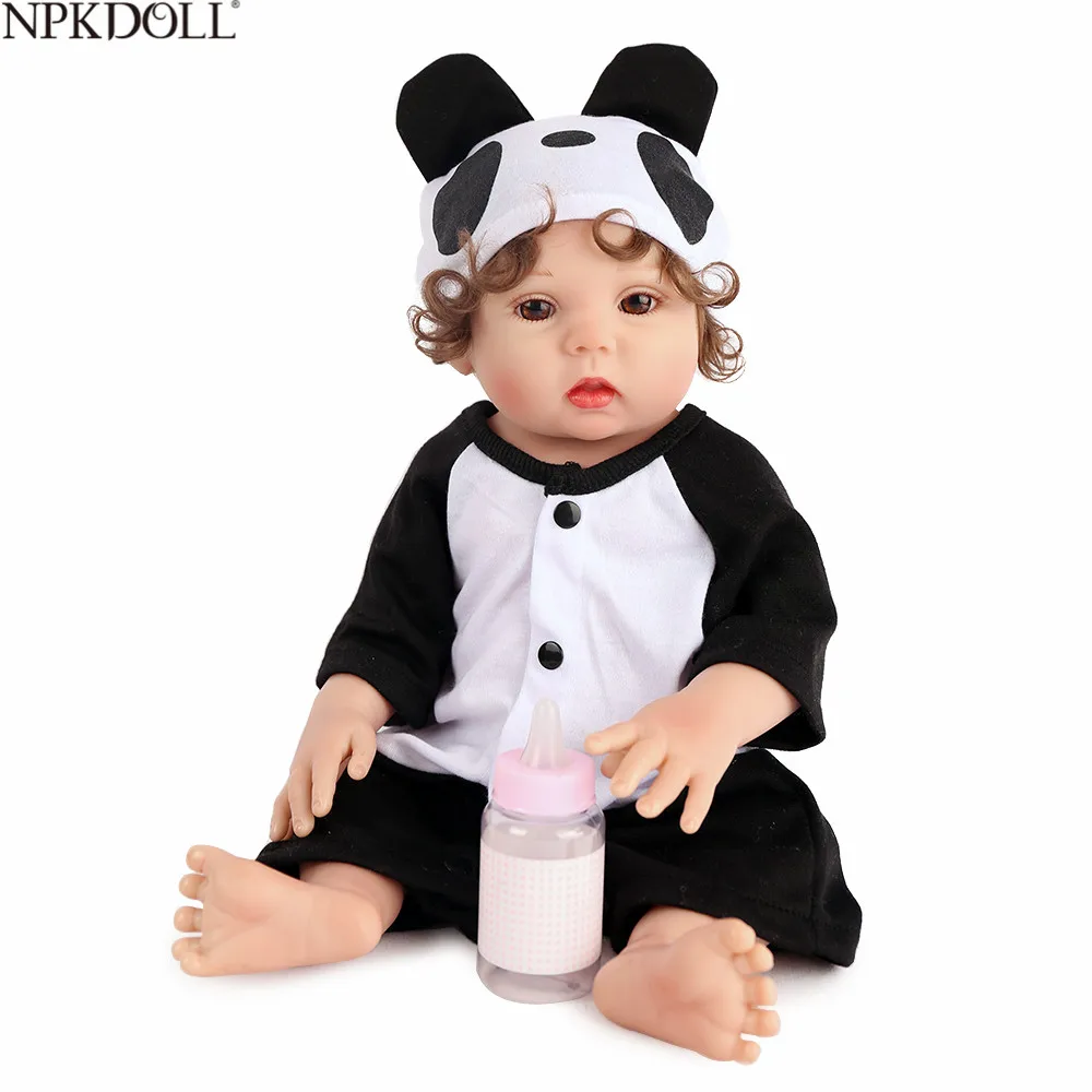NPKDOLL 17 дюймов полностью силиконовая кукла для новорожденных Реалистичная живая