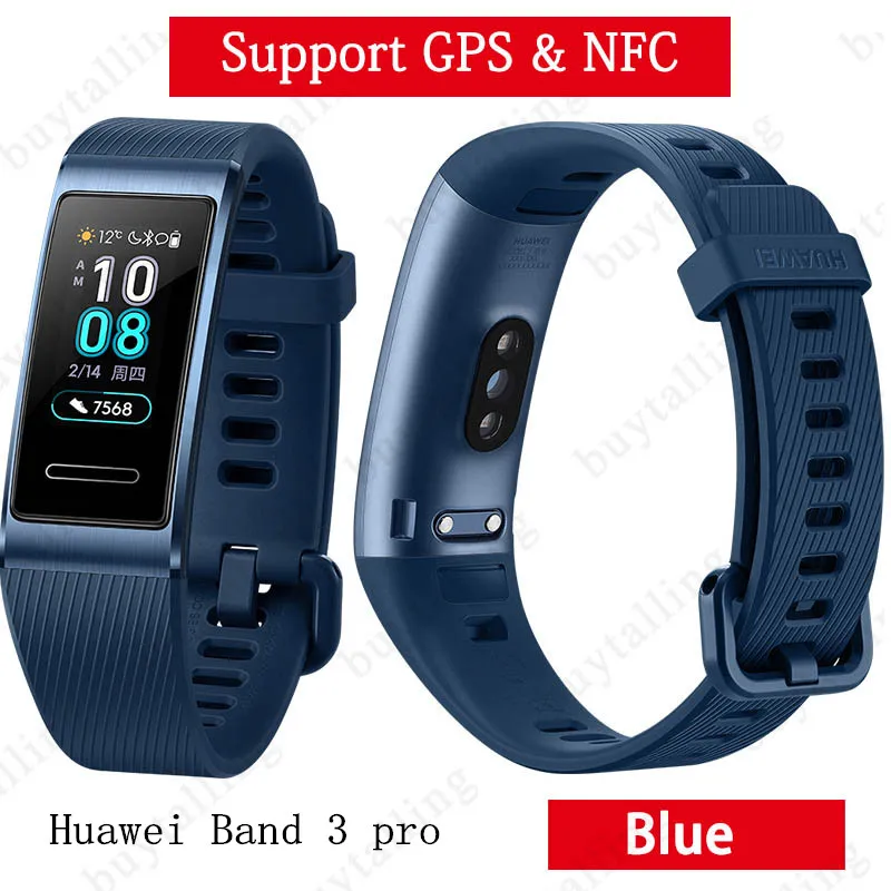 Huawei Band 3 Pro B29 Браслет фитнес трекер Смарт браслет 0 95 дюймов сенсорный экран