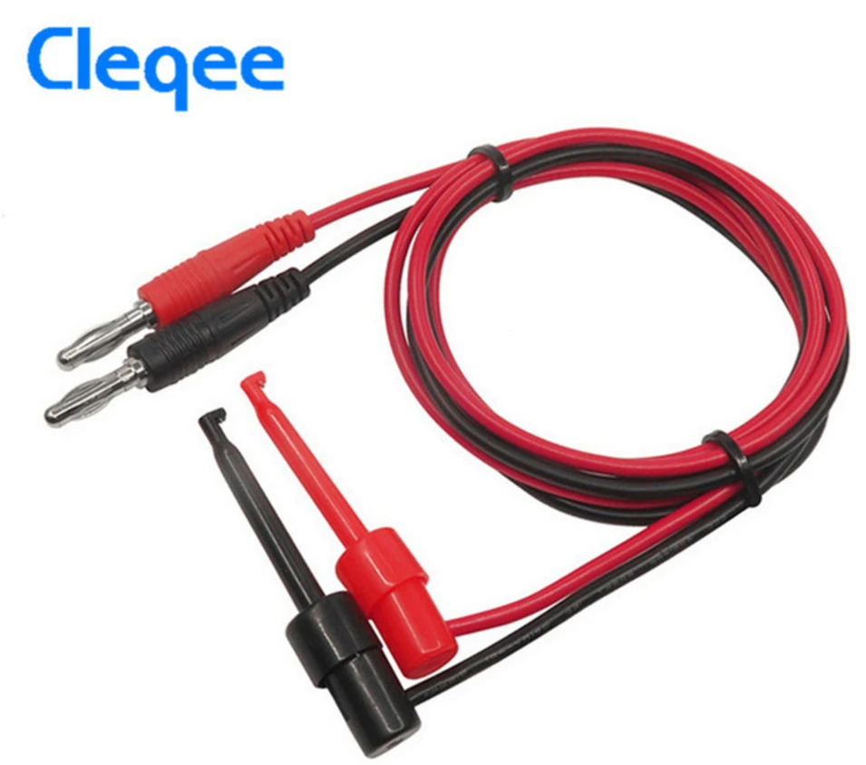 2018 Cleqee P1039 1Set 4mm Banana Plug to Test Hook Clip Test Lead Kit Cable Mayitr IMax B6 for Multimeter Electronic Test Tools