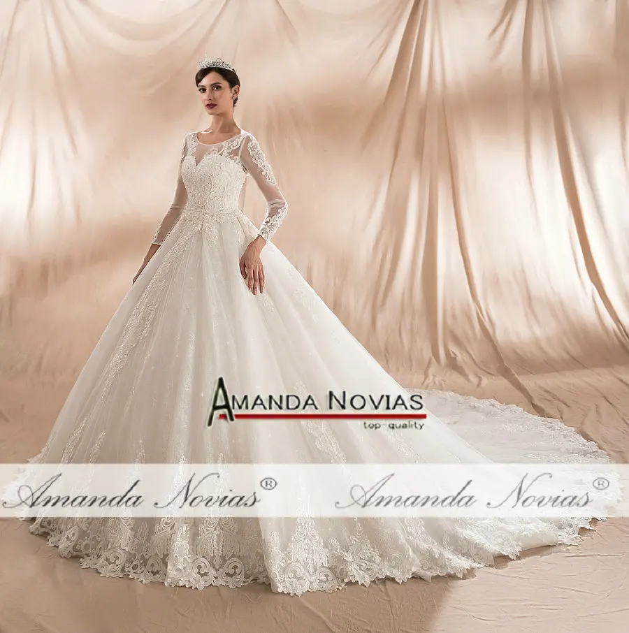 Robe de mariee 2020 Модное пышное свадебное платье бальное с длинным шлейфом Свадебное