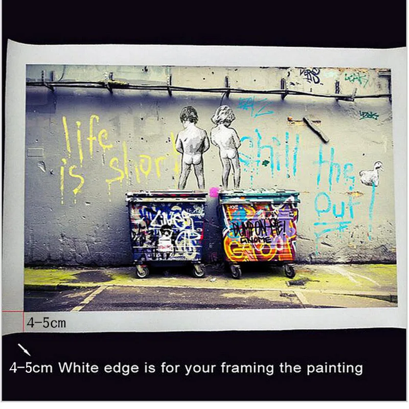 Поп-стиле протестного уличного искусства граффити жизнь коротка Chill утка из двух - Фото №1