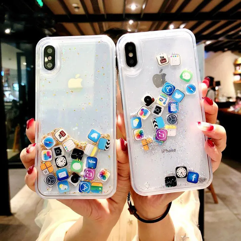 Прозрачный чехол NORTHFIRE Quicksand для iPhone X XS MAX XR динамический Жидкий 7 8 6 plus с милыми
