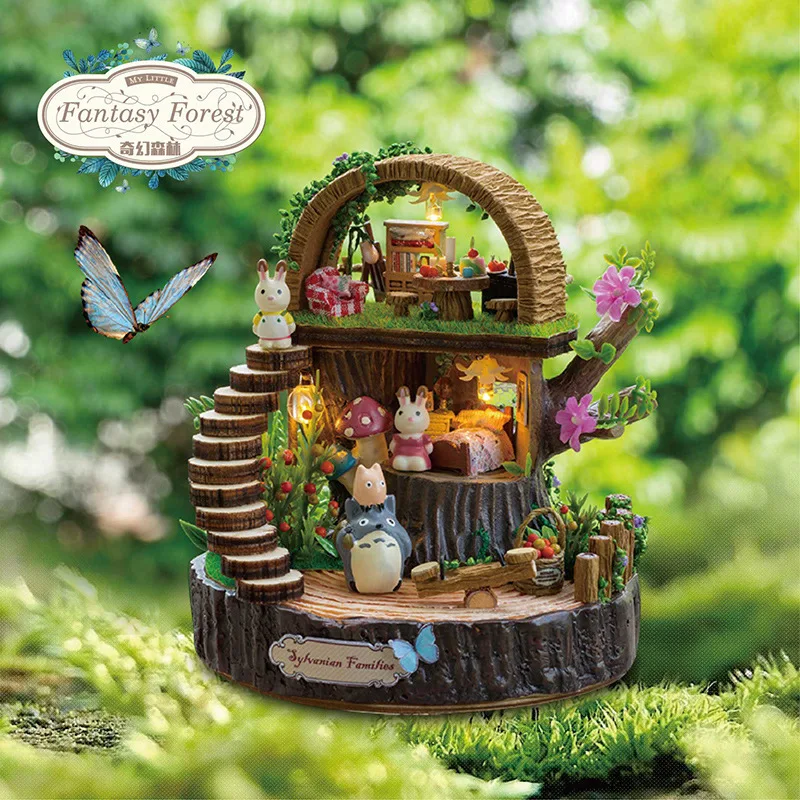 

Cute Room Puppenhaus Lover Birthday with The Wooden House Gift Miniature Furniture Doll House Kids Toys Cultivate Patience