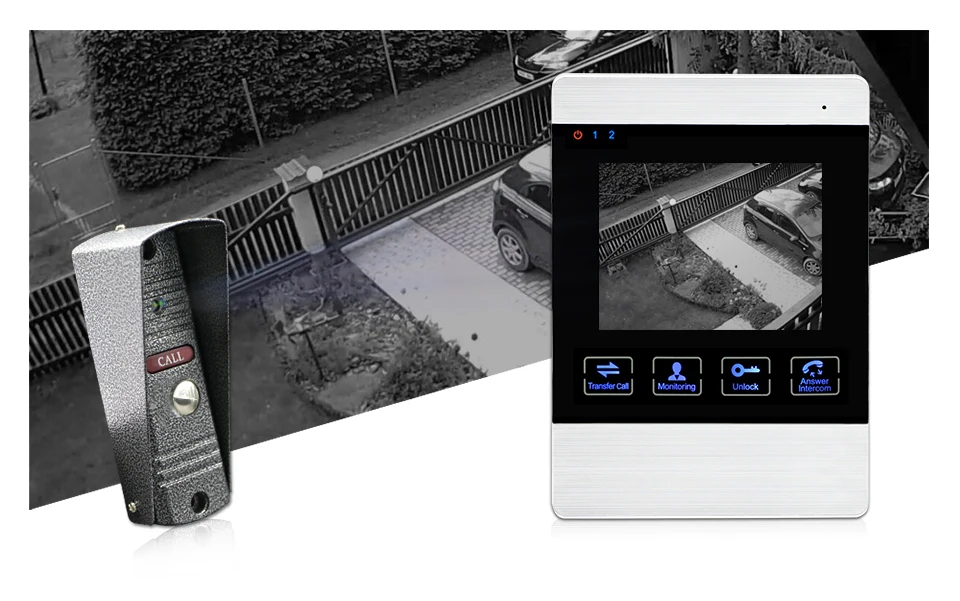 JeaTone 4 дюймов HD видео домофон система дверной звонок 1200TVL камера автоматический видеодомофон разблокировка дверной Звонок