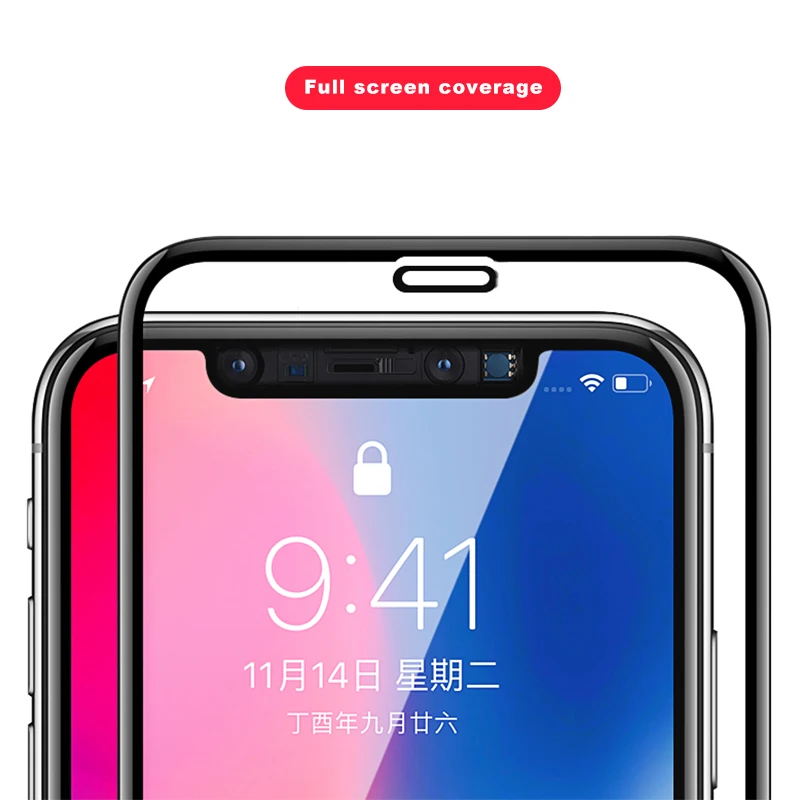 Изогнутое закаленное стекло 5D для iPhone X XR XS Max 7 8 6S 6 Plus|Бамперы| |