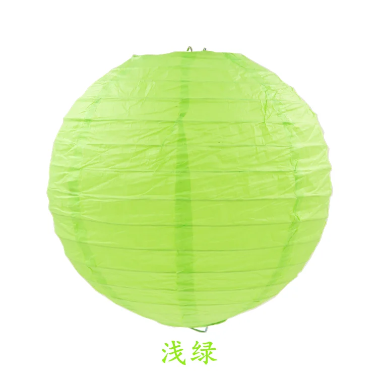 light green 1 шт. " 6" " 10" 1" 14" 1" Китайские бумажные фонари круглые бумажные шариковые лампы для свадебной вечеринки Lampion Декор рождественские товары для дома - Цвет: light green