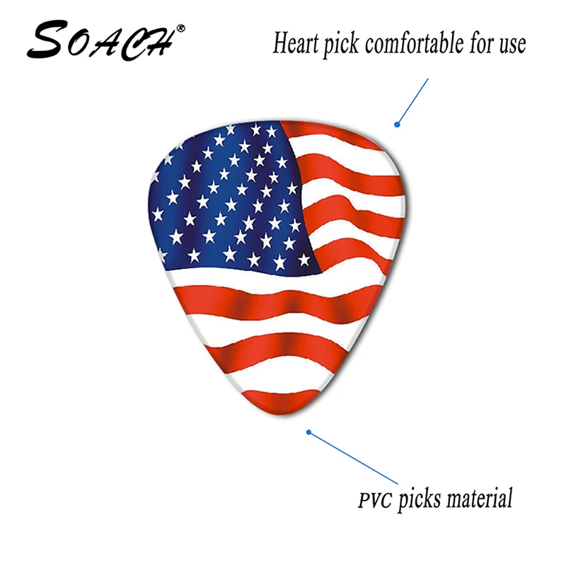 Набор из 10 предметов для гитары американский флаг толщина 1 00 мм 0 71 целлулоид 46 и