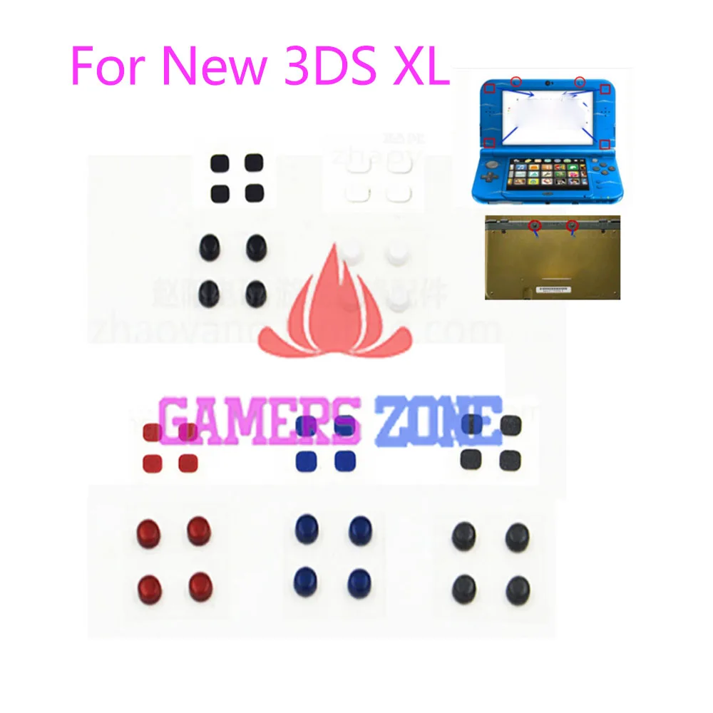 1 комплект = 8 шт верхних винтов для ЖК-дисплея с отверстием для New 3DS XL LL консоль Передняя Задняя винтовая резиновая крышка для ног