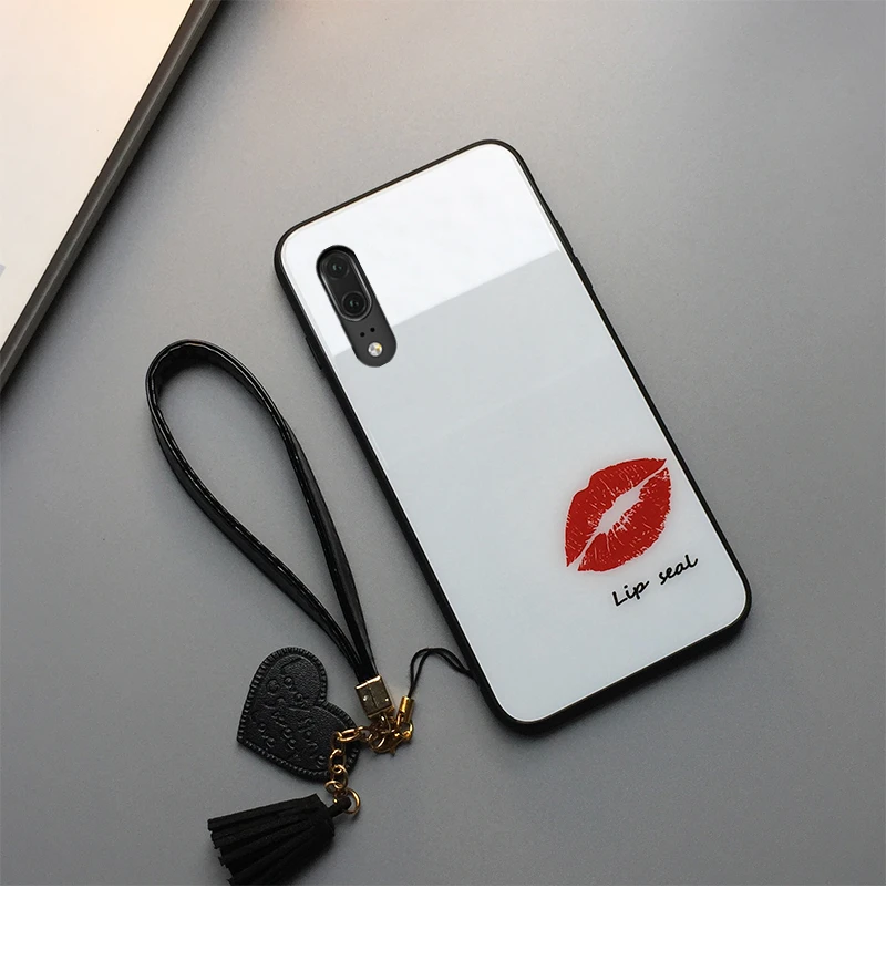 Чехол из закаленного стекла с принтом губ для Samsung Galaxy A30 A50 A70 A20 A40S, чехол для Samsung A50 A70 A30 A20