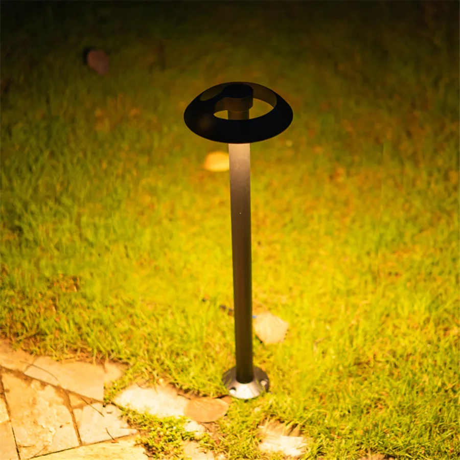 Современные Простые парковые светильники Thrisdar для газона алюминиевые грибов