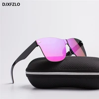 djxfzlo 2020 new transparent sunglasses women vintage colorful retro fashion rimless sun glasses womens brand eyewear uv400
