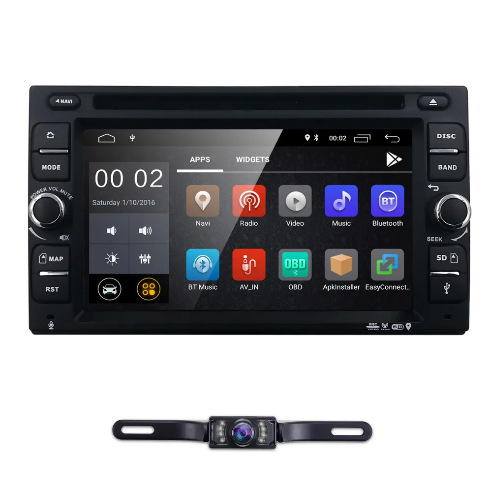 6inch Quad Core Android 8.1 Double DIN Touch screen Car DVD Player Radio Stereo GPS Navi DVR DAB SWC BT MAP Mirror-link RDS | Автомобили и