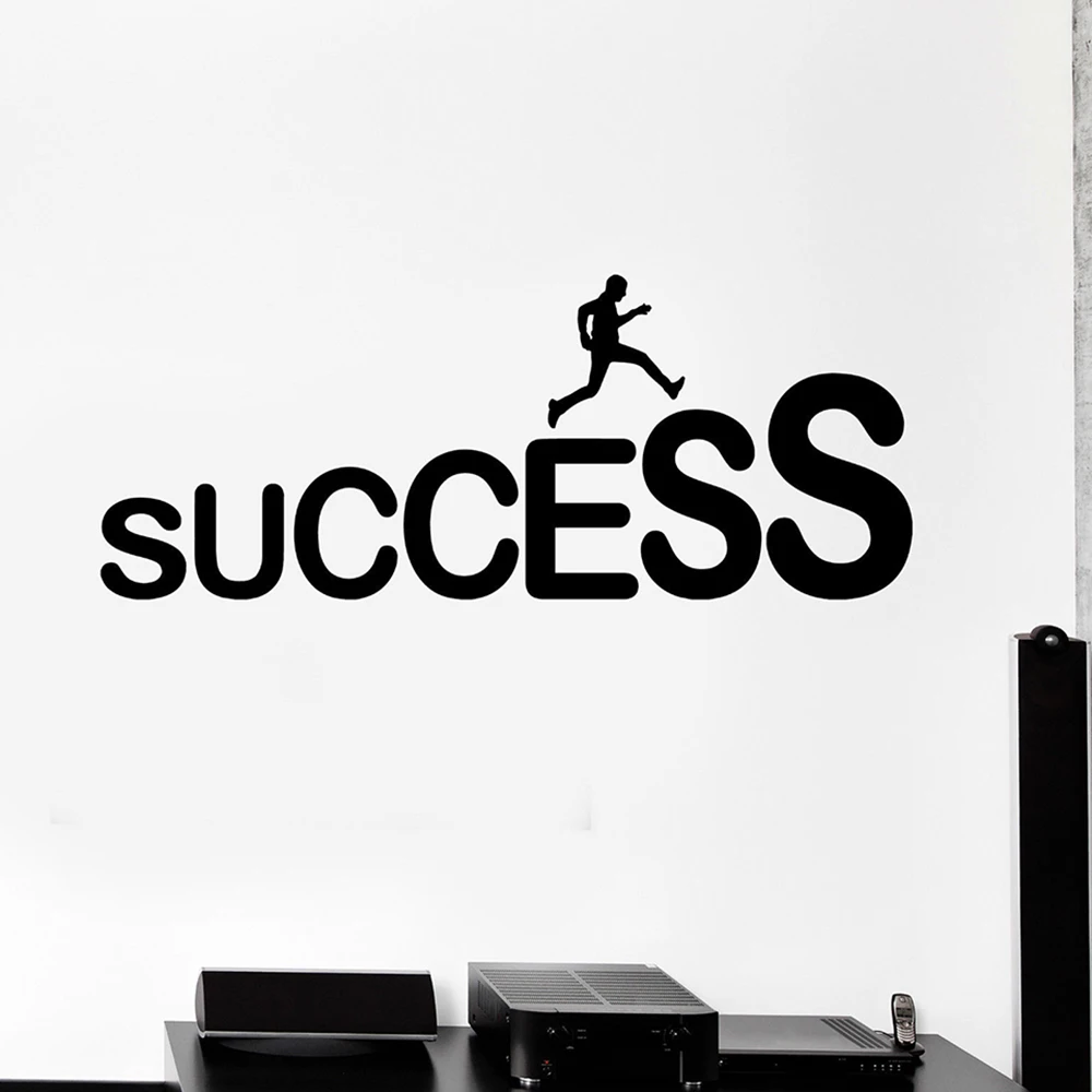 Success Career Ladder Job Wall Stickers Office Decor Removable Work Vinyl Wall Decal Mural Waterproof Wall Tattoo D064