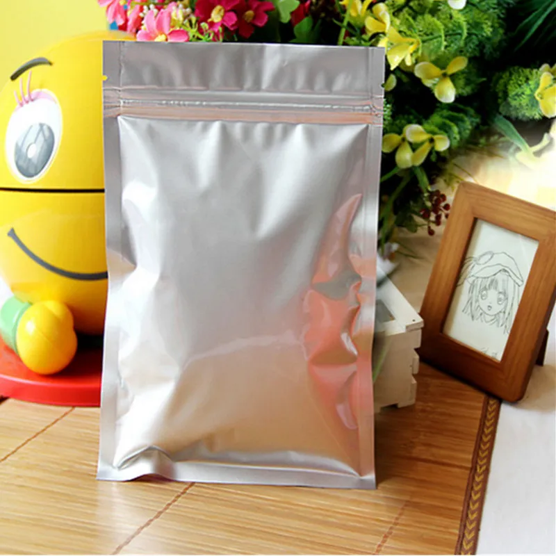 10 шт Серебряная алюминиевая фольга упаковка Ziplock мешок для закусок гайка пакет