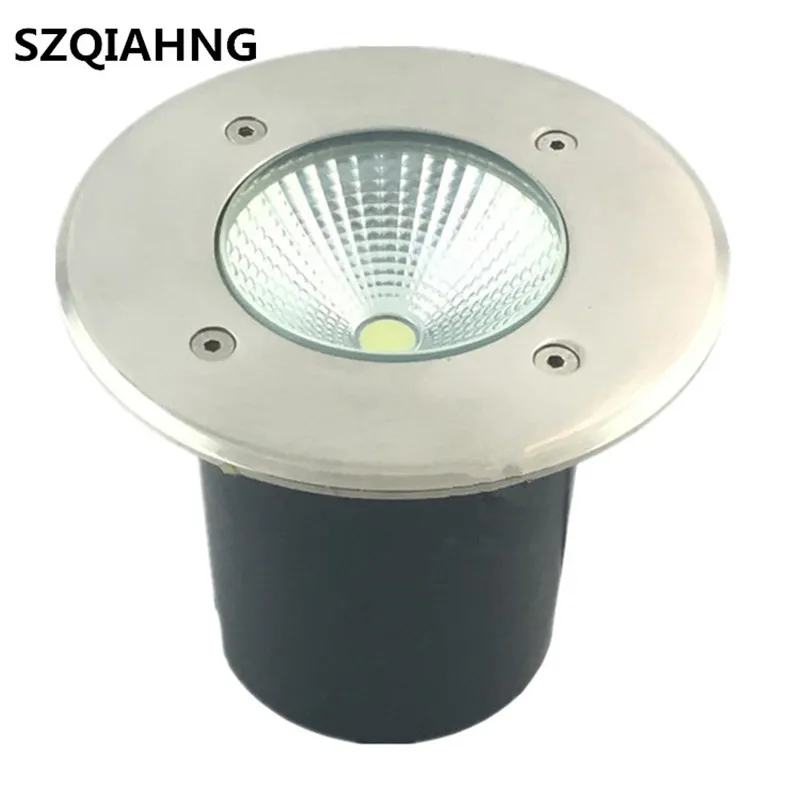 Conduziu a Luz Lâmpada de Ponto Água ao ar Livre sob a Luz do Jardim à Terra Ip68 à Prova Subterrânea – Dc12v D120 * H100mm 15w Cob Dip68 Ac85-265v