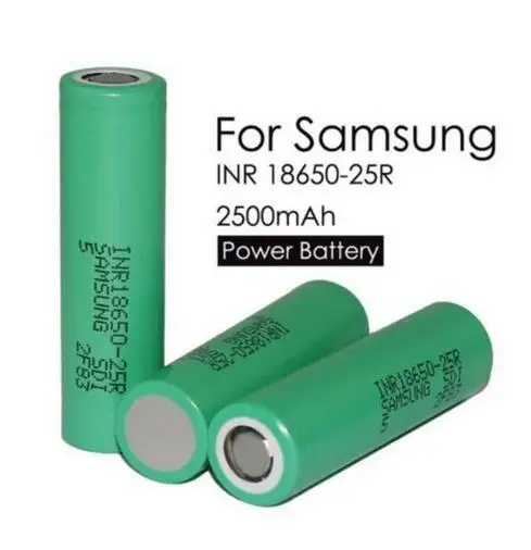 3 шт./лот для samsung 18650 25R INR1865025R 20A разрядные литиевые батареи, 2500 мАч блок питания для электронной сигареты батарея