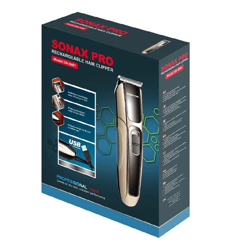 SONAX PRO Electric Hair Clipper Rechargeable Trimmer Shaver Razor Cordless Cutting Low Noise for Adult /Child Shearer | Бытовая техника