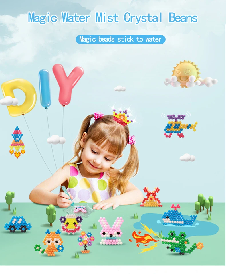 6000 шт DIY Магия Аква-бусины формы в виде животного рукой решений 3D головоломки для детей развивающие Аква-бусины игрушки для детей заклинание пополнить