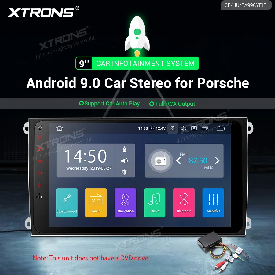 XTRONS 9 ''Android 0 четырехъядерный автомобильный стерео система связи GPS навигация