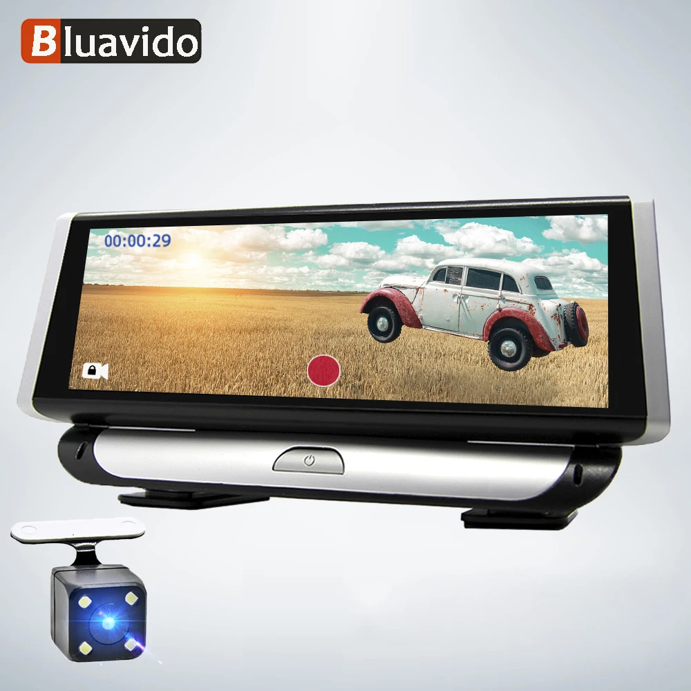 Автомобильный видеорегистратор Bluavido " IPS 4G Android, камера с GPS навигацией, ADAS FHD 1080 P, Автомобильный видеорегистратор с камерой заднего вида