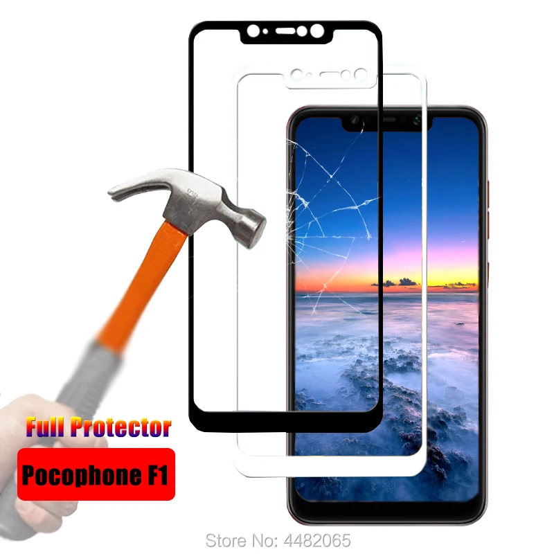3D закаленное стекло для Xiaomi Poco F1 полное покрытие 9H защитная пленка Защита экрана