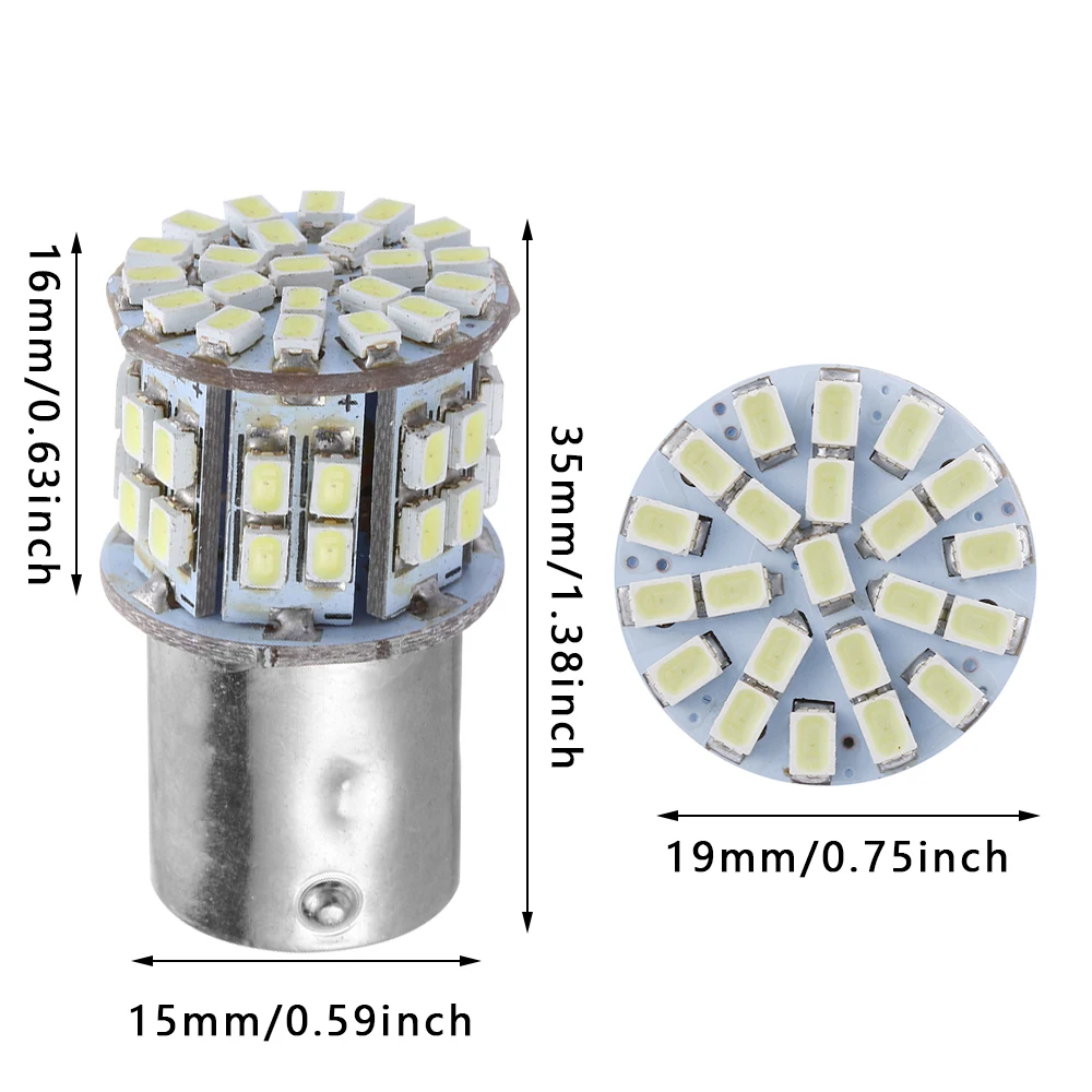 Супер яркий автомобильный светильник BA15S 1156 P21W 50SMD 1206 12V высококачественный 50 Led SMD