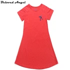 100% хлопковое детское платье для маленьких девочек, Пляжное летнее Повседневное платье принцессы для подростков, детское платье, праздничное платье, женская одежда