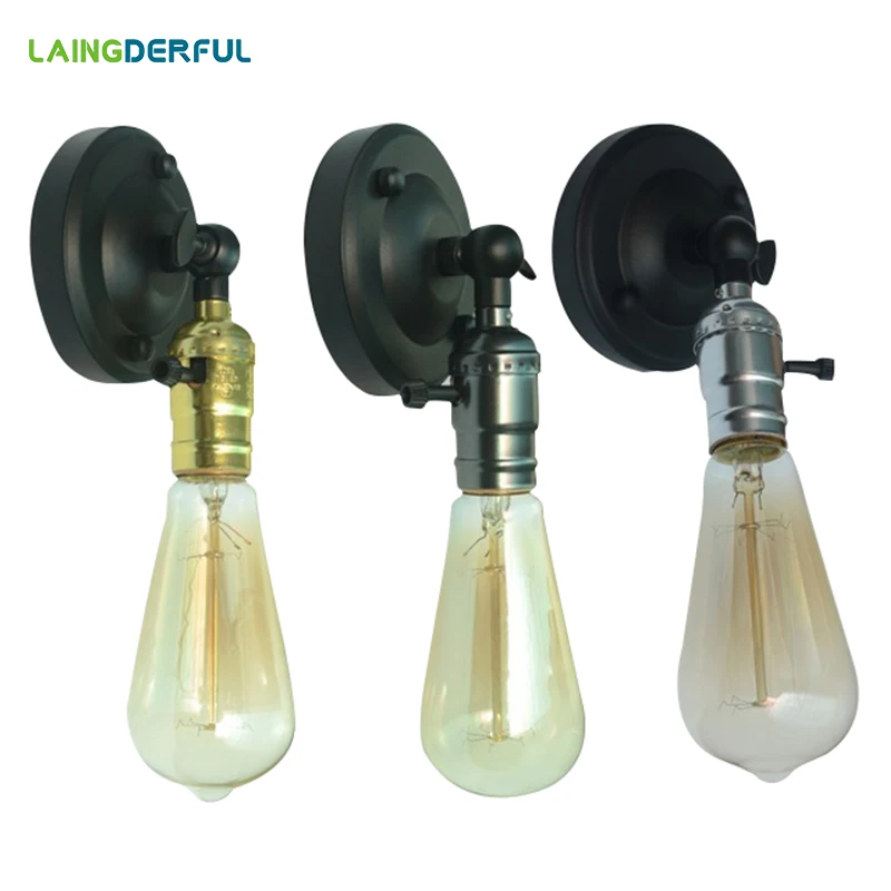 Современная короткая железная настенная лампа металлический настенный