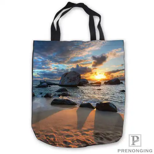 Пользовательские холщовые морские горизонтальные Ручные Сумки хозяйственная