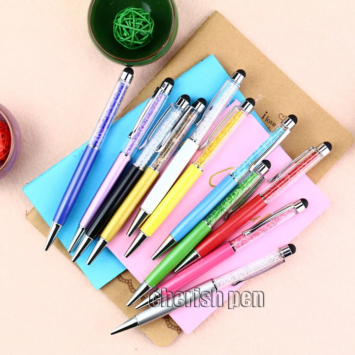 Горячая многофункциональная Алмазная Хрустальная сенсорная Шариковая ручка для