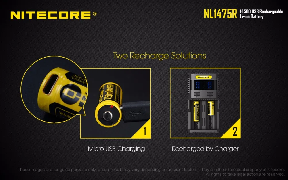NITECORE NL1475R 1 шт. микро-зарядный порт USB аккумуляторные батареи 750 мАч 14500 3 6 В выход 2A