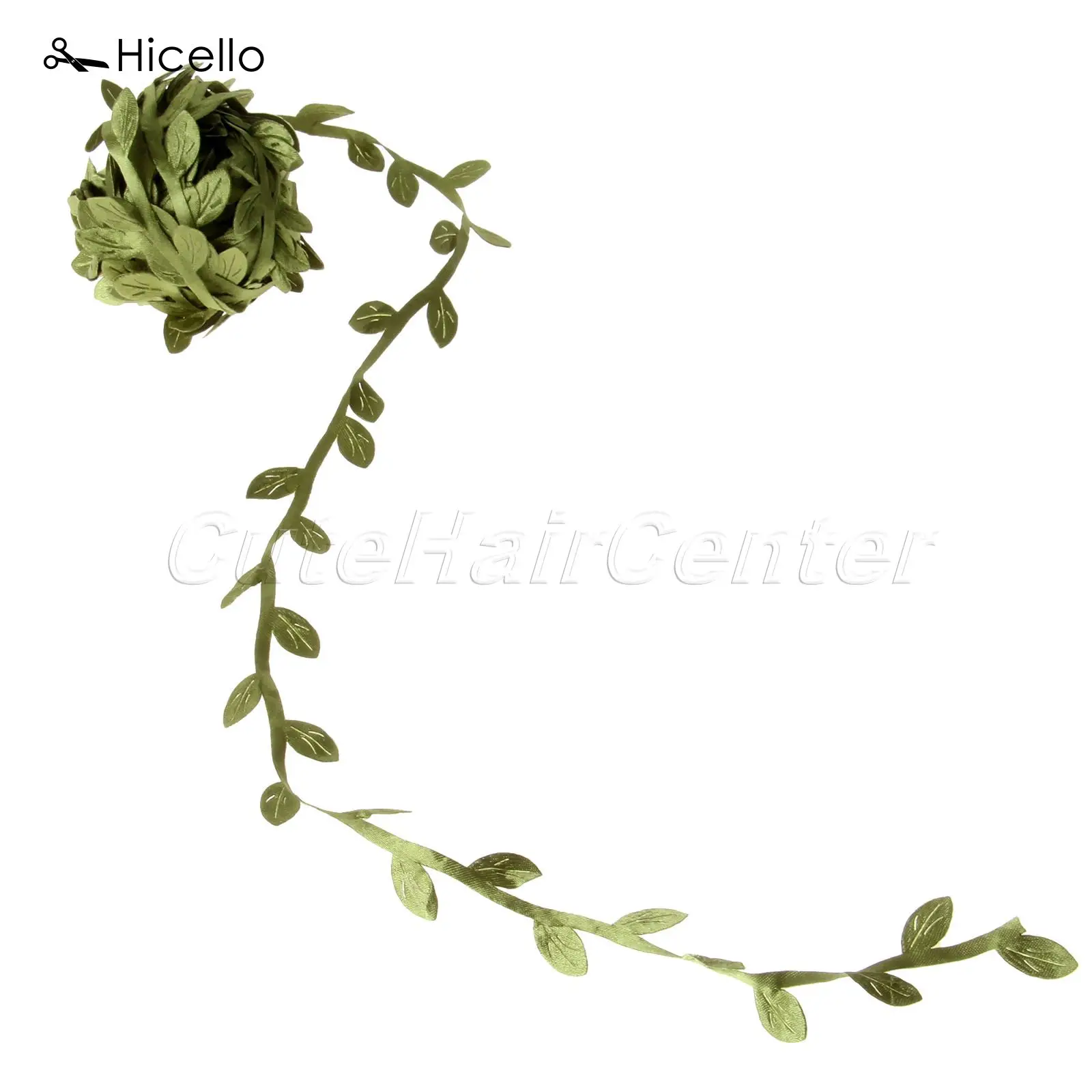 Гирлянда из зеленых листьев ротанга 10 м|decoration material|leaf vineflower garland |