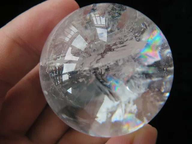 Натуральный прозрачный кварц радуги шар хрустальный Исцеление 99 г | Дом и сад