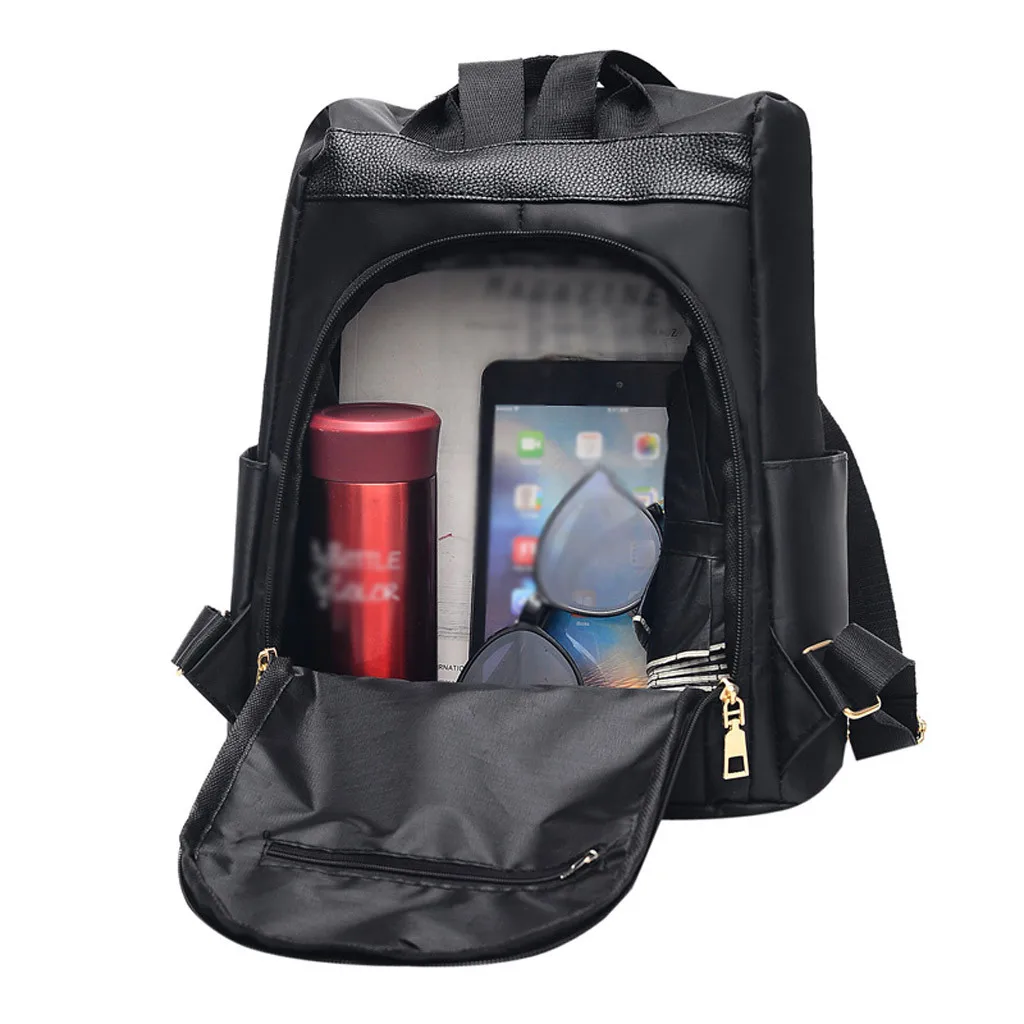 Женский рюкзак Красного цвета mochila feminina escolar adolescente однотонный из ткани Оксфорд с