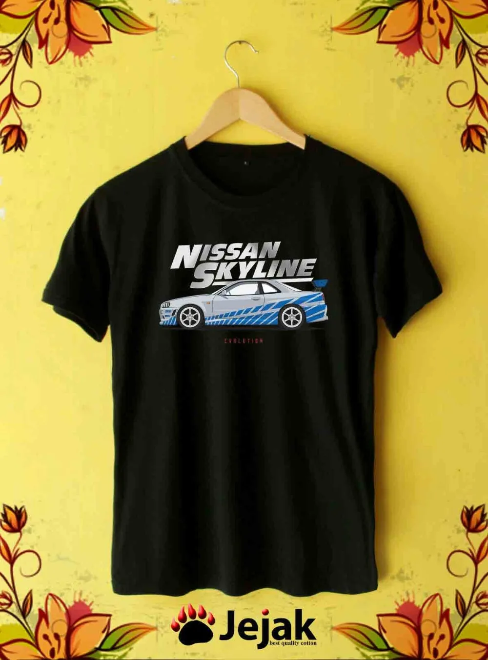 Футболка мужская хлопковая с принтом Skyline Gtr Nismo Evolution Turbo Классическая футболка в